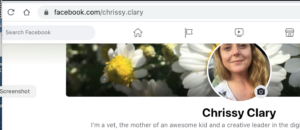 Chrissy Clary Facebook profile - shows name in URL 